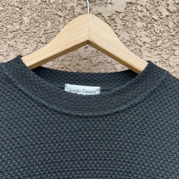 Giorgio Danieli Made In Italy Crew Neck Medium Shirt Black - Picture 6 of 15